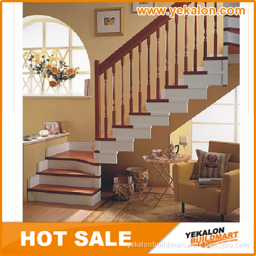 Yekalon Modern Design Custom Straight L-shaped Steel Wood Staircase